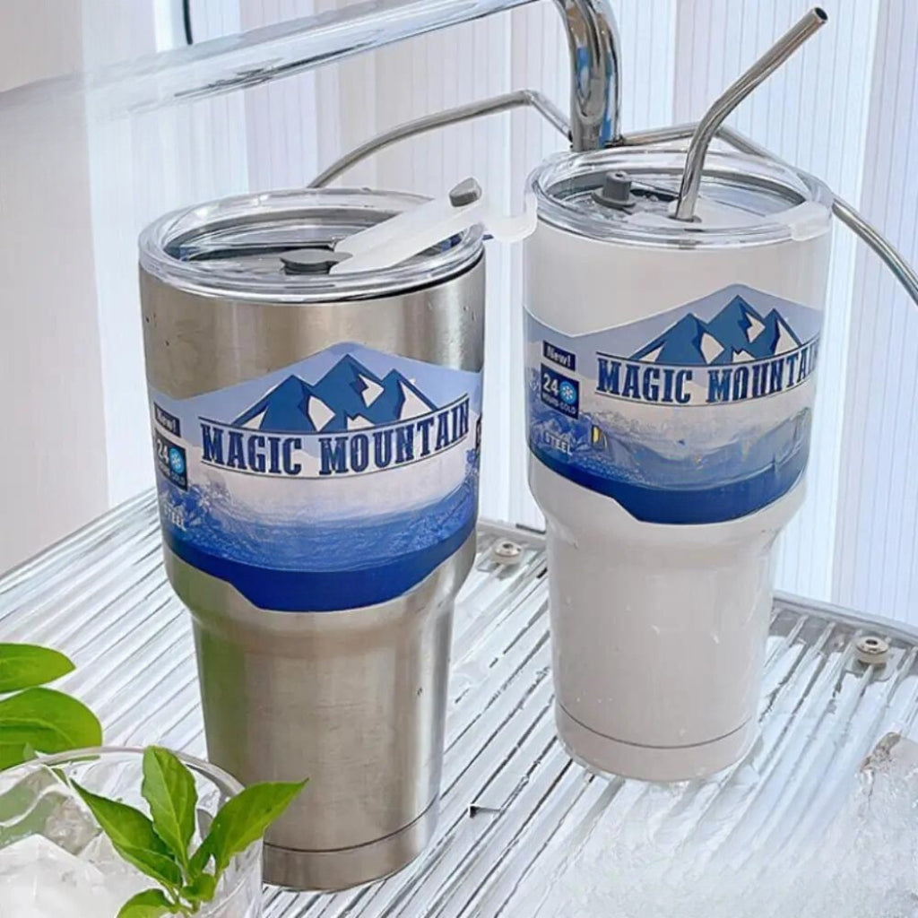 Thermos de chantier robuste avec paille – 900 ml