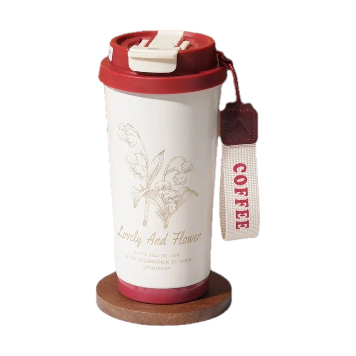 Gobelet isotherme à motifs fleuris – 520 ml